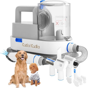 Pet Grooming Kit, 5 In 1 Dog Grooming Kit With 2 Suction Mode, Low Noise 5 In 1 Dog Grooming, Dog Vacuums For Hair Cleaning For Shedding Small, Medium Pet For Dog Hair At Home
